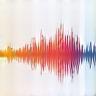 Digital audio sound waves visualization